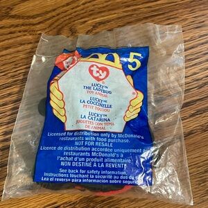 1 Ty 2000 Teenie Beanie Baby #5 McDonald's Lucky Ladybug Sealed Package
